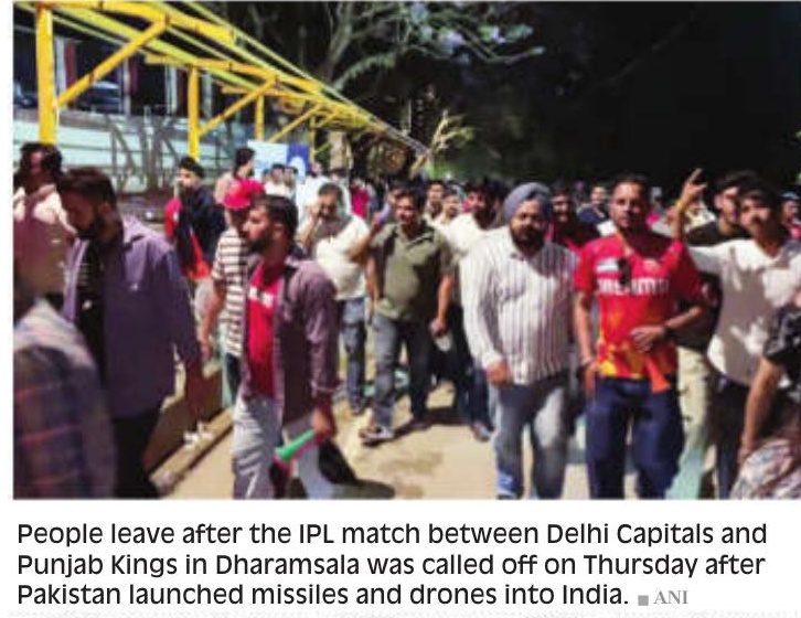 IPL 2025 suspended for a week due to ongoing cross-border tensions