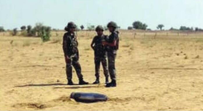 Safe disposal of fallen Pakistani munition in Jaisalmer by Army, police