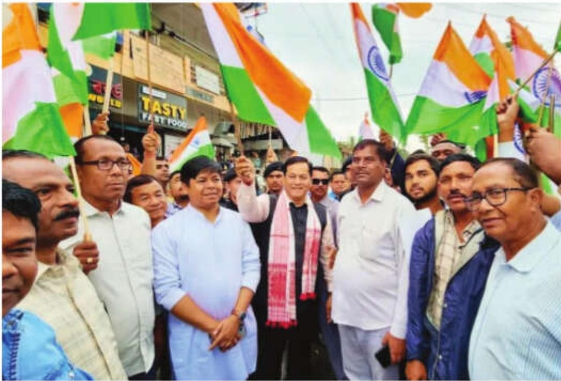 Dibrugarh: Sonowal Leads Tiranga Yatra to Honor Armed Forces