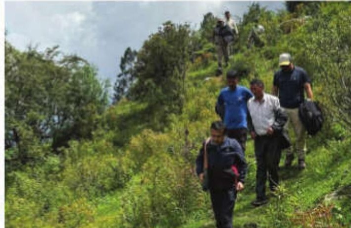 SDM Chungthang Inspects Zema Landslide Site, Reviews Public-Built Bridge in Lachen