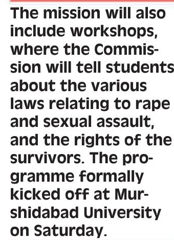 State Women's Commission Starts Rape Awareness Campaign