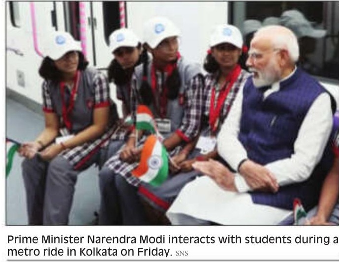 Modi opens key Metro routes; slams TMC govt