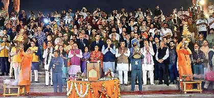 यमुना आरती के साथ रेखा सरकार ने किया सनातन संस्कृति का पुनरारंभ