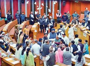एमसीडी की हुई हंगामेदार बैठक, भाजपा के पार्षदों ने फाड़े आप पार्षदों के निजी विधेयक