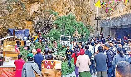 कुल्लू में मणिकर्ण गुरुद्वारा के पास गिरा पेड़, छह मौतें