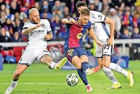 बार्सिलोना और इंटर मिलान ने खेला ड्रा