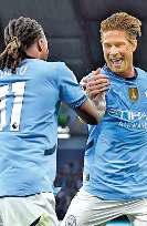 डिब्रूने ने सिटी को दिलाई जीत