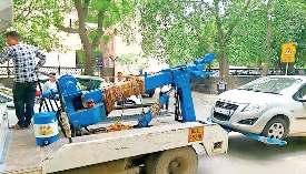 अतिक्रमण के खिलाफ अभियान, हुए 65 चालान