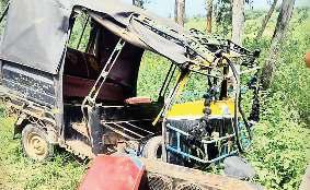 ट्रक ने आटो में मारी टक्कर, दो बच्चों की मौत, आठ जख्मी