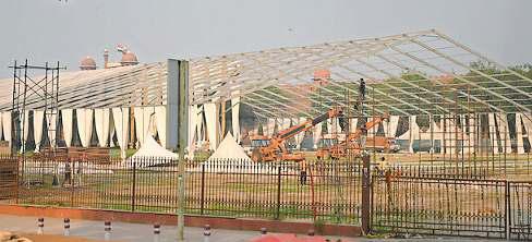 समागम के आयोजन पर संशय के बीच लालकिला में तैयारियां जारी