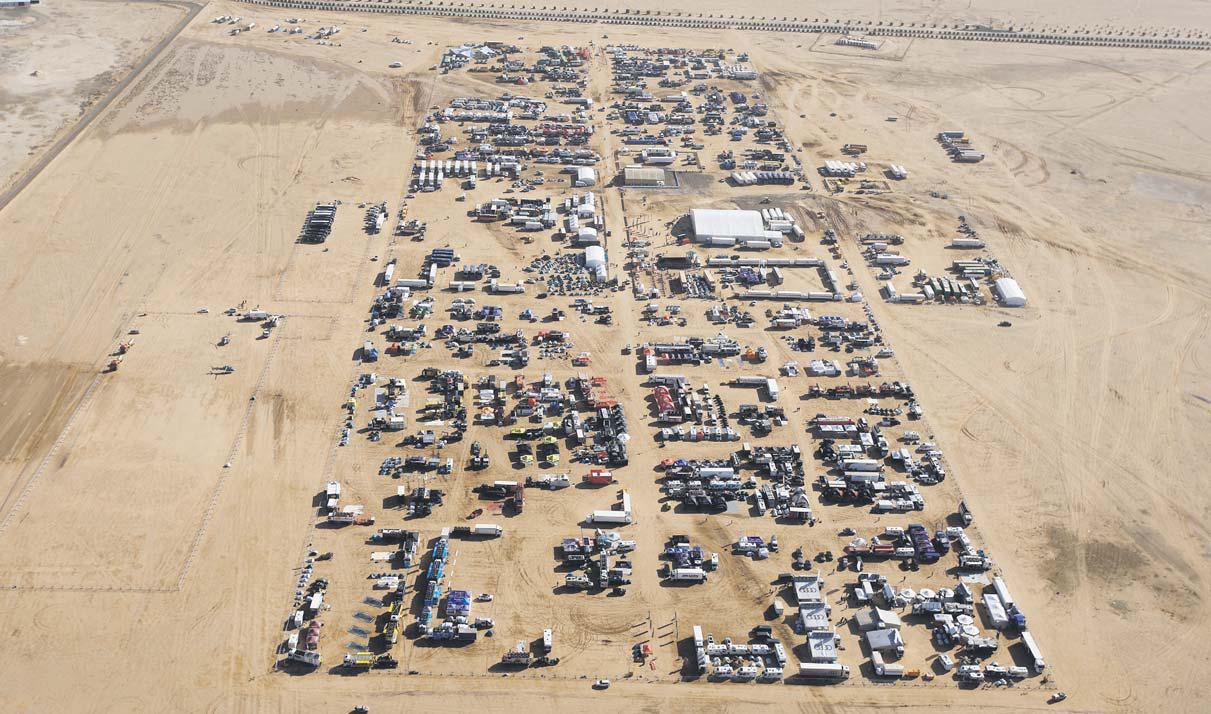 Mini city in midst of sand and stone