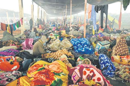 Hindu devotees gather for spiritual cleansing ceremony