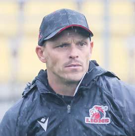 Lions eye the log nervously