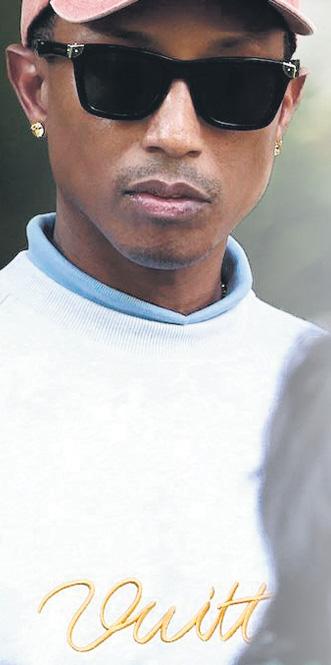 Pharrell Shows Brown Denim for Paris Fashion Week