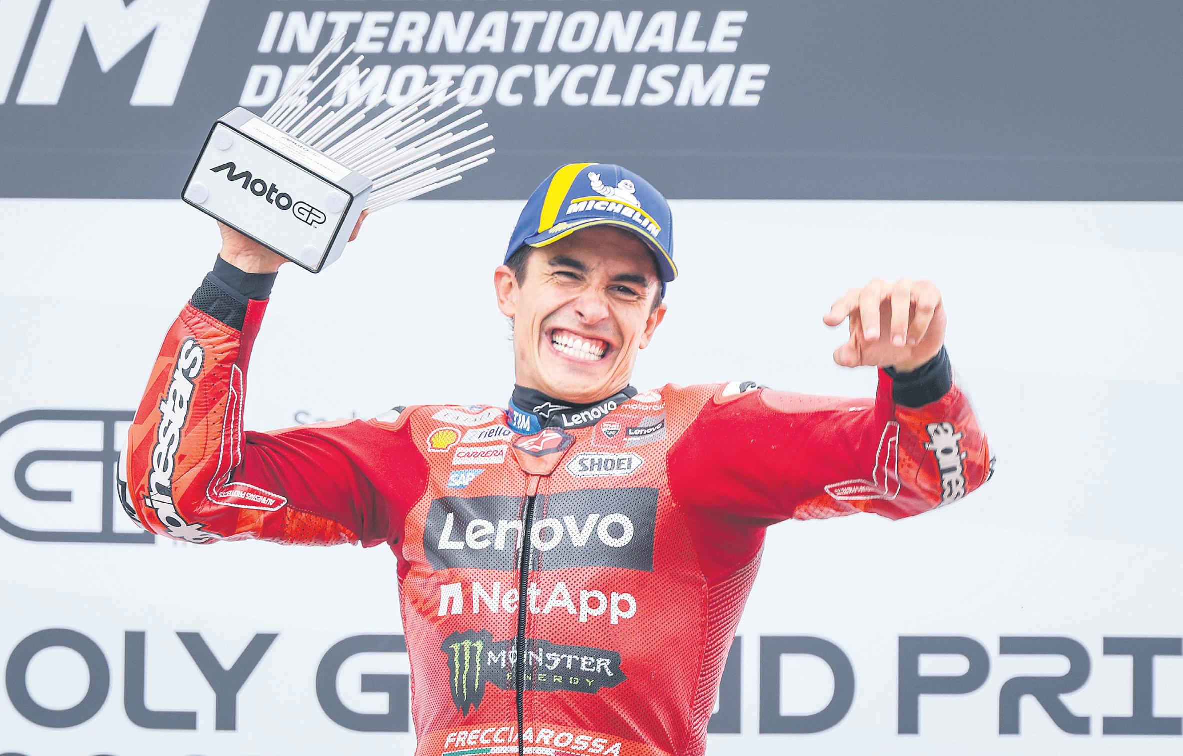 Marc Wins a Bruising MotoGP