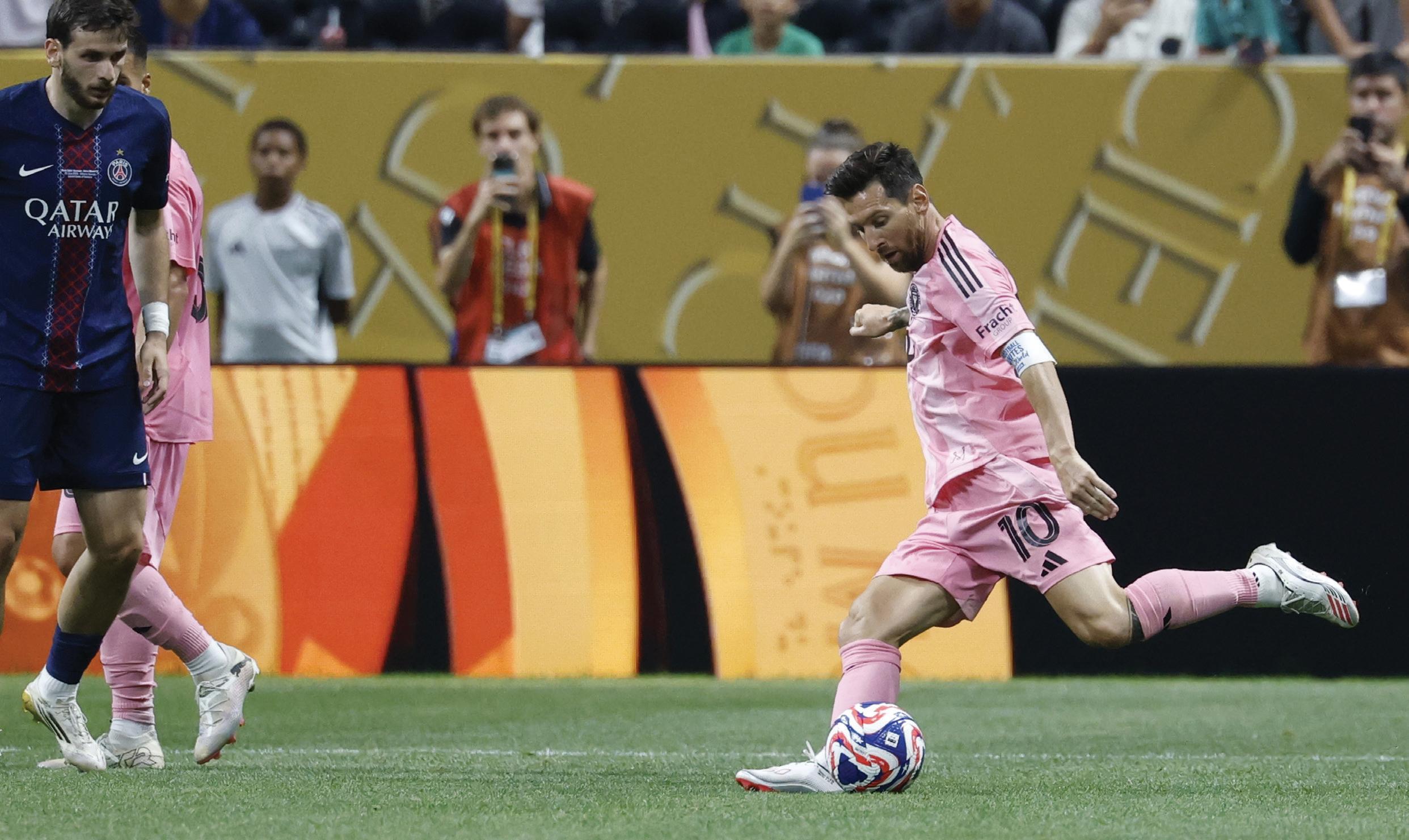 Messi out to score two again