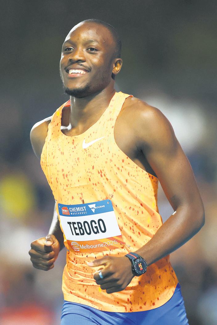 Tebogo's legs to 'do the talking'