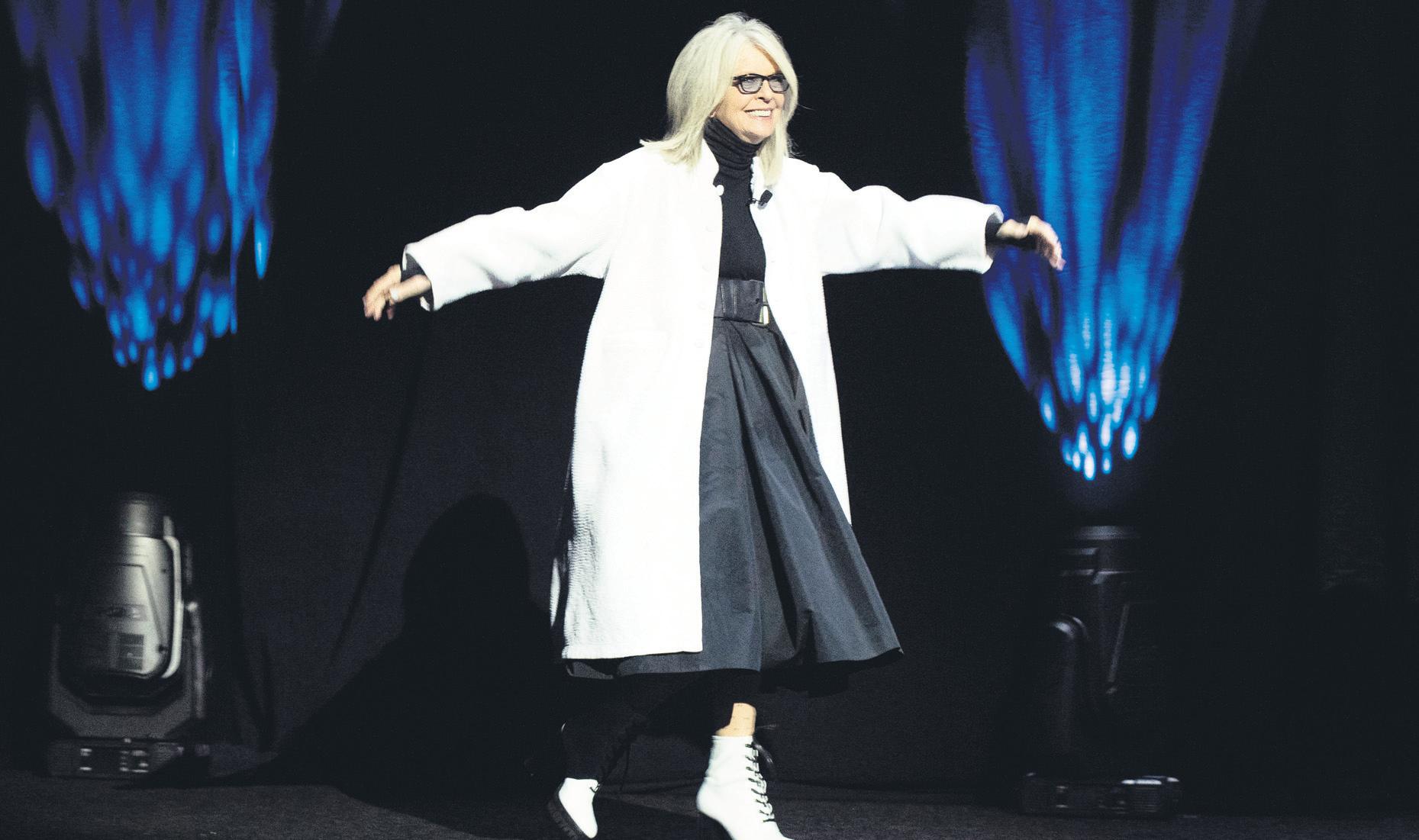 Quirky Keaton's smile fades