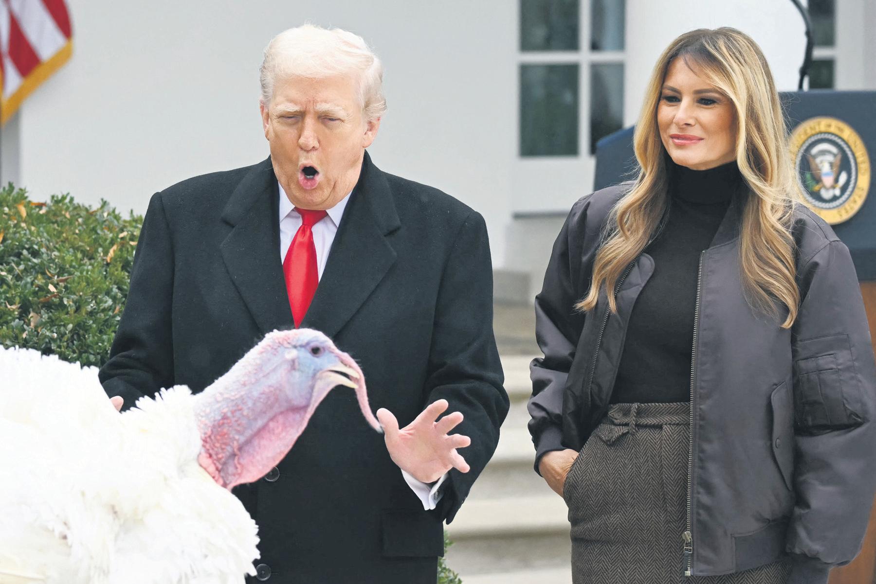 Trump turns turkey pardon into political roast