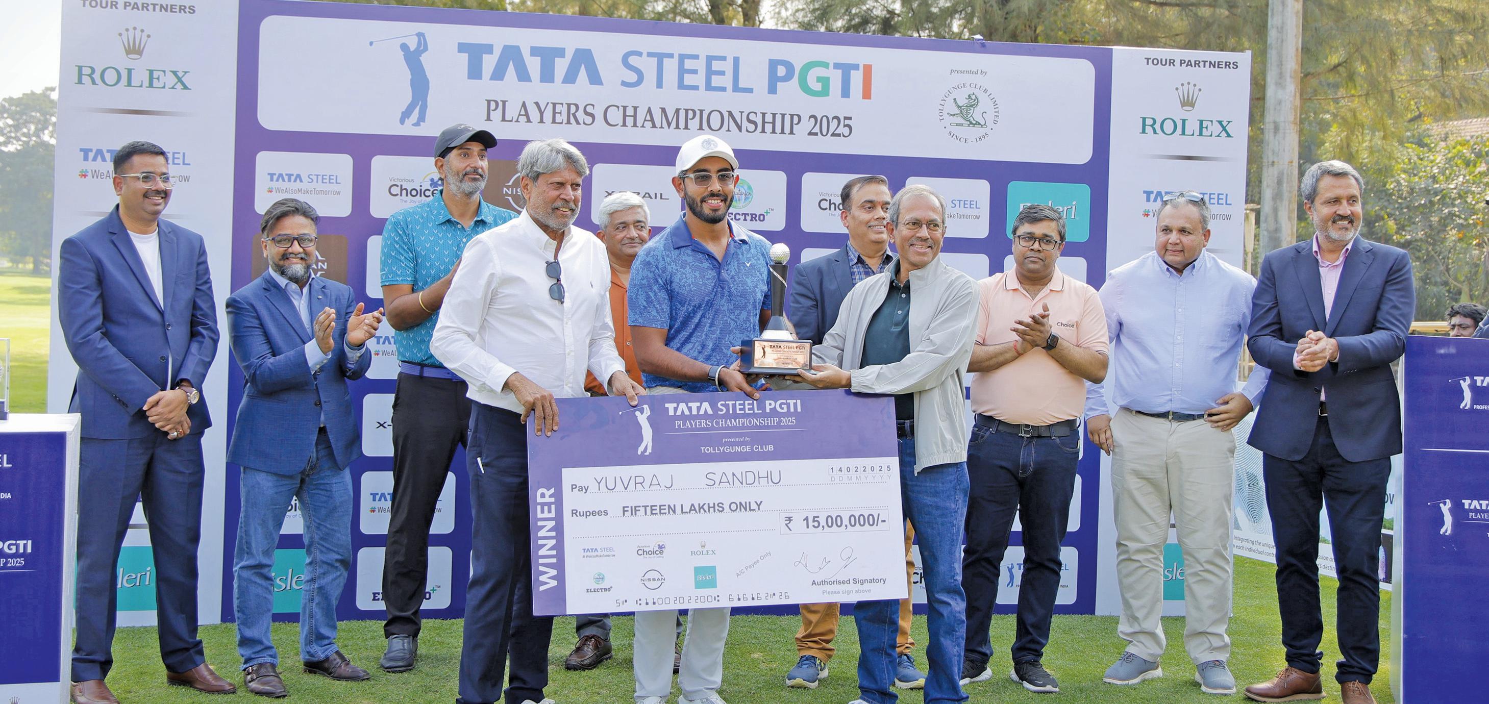 YUVRAJ SANDHU CONTINUES LOVE AFFAIR WITH TOLLYGUNGE CLUB, TRIUMPHS AT SEASON-OPENER BY TWO SHOTS
