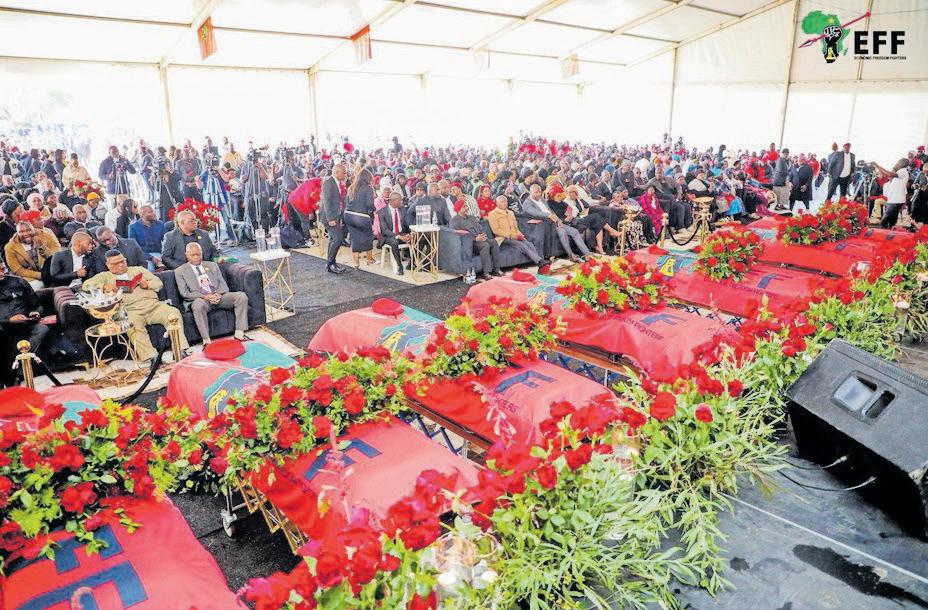 Malema commits to building houses for families of fatal bus accident