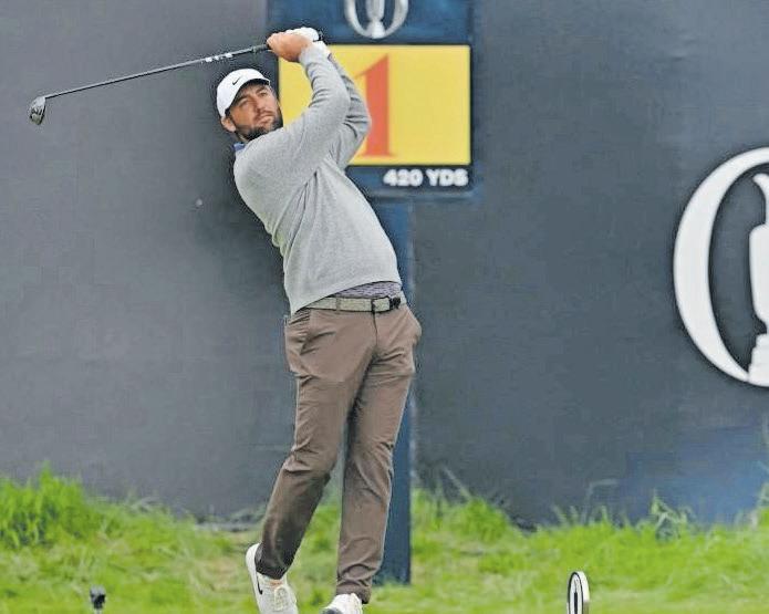 Scheffler storms into contention at rain-hit Portrush