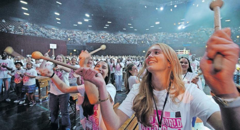 Jubilation as 1 276 SA marimba players break world record