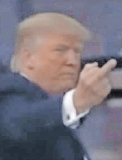 Trump flips off worker who called him 'pedophile protector'