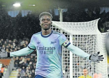Saka set to fire for Gunners