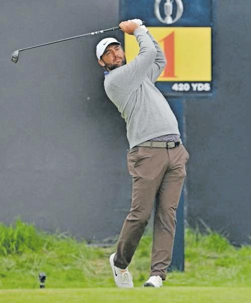 Scheffler storms into contention at rain-hit Portrush