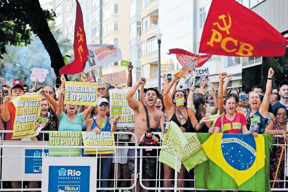 ‘No amnesty’ Brazilians march against Bolsonaro