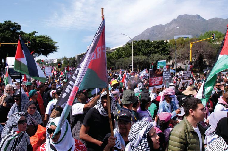 Palestinians living in Cape Town join thousands demanding end to genocide