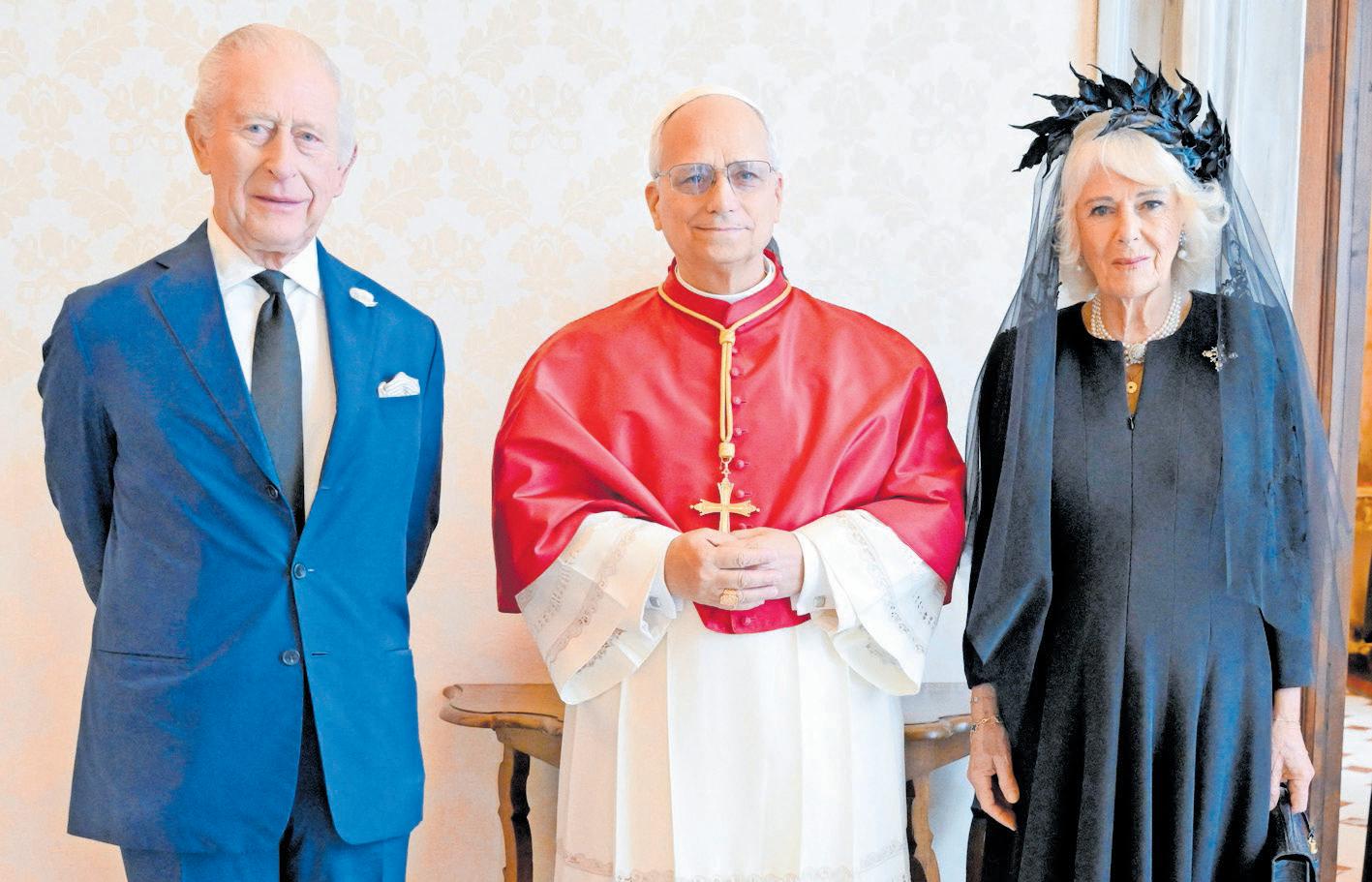 King Charles meets Pope Leo for historic prayer