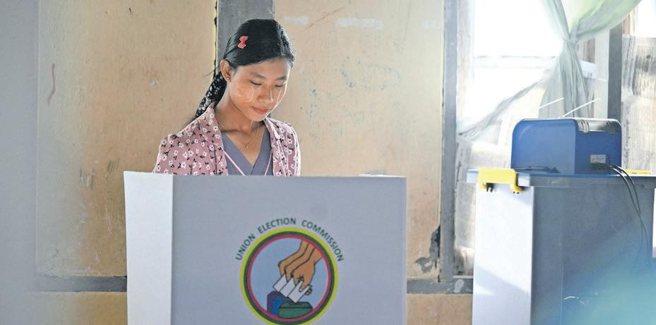Myanmar votes in second phase of polls