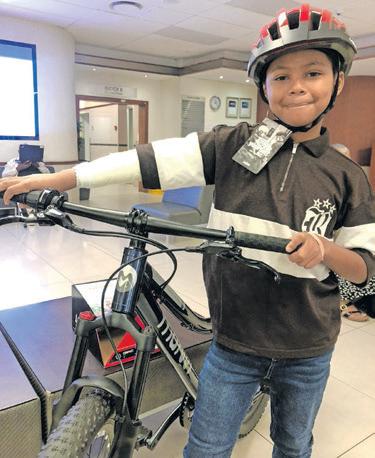 Young burn survivor honoured for his resilience