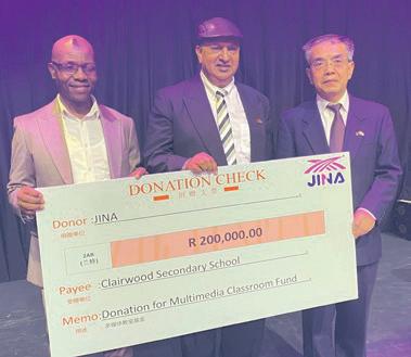 Durban school benefits from Chinese company JINA Trade rich injection
