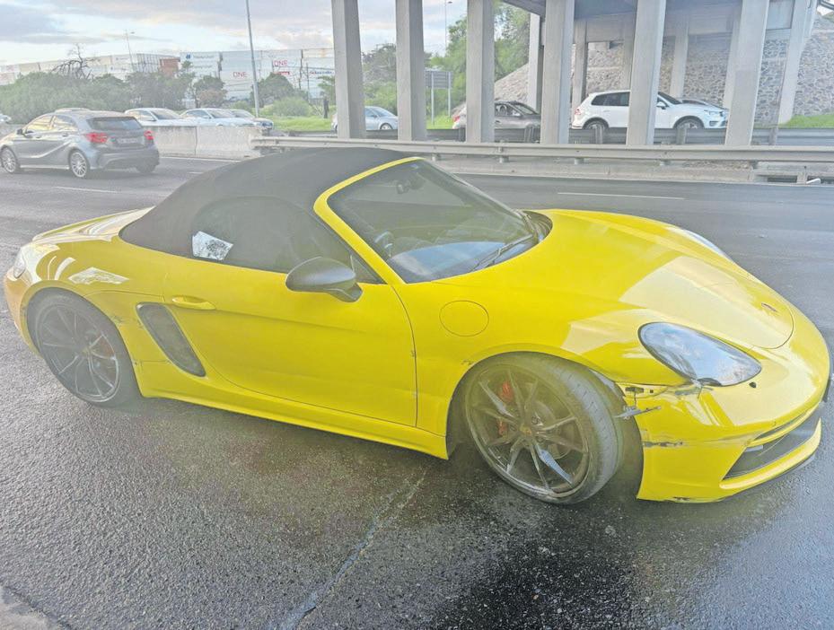 Traffic officers put brakes on 'drunk' Porsche driving involved in crash with taxi