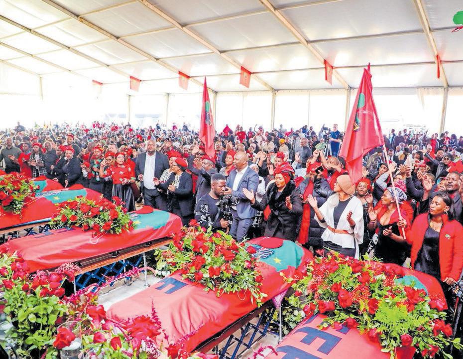 Malema commits to building houses for families of fatal bus accident