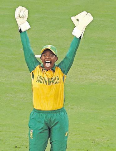 Sinalo Jafta was glued to her TV screen during SA's 98-run win in Cairns