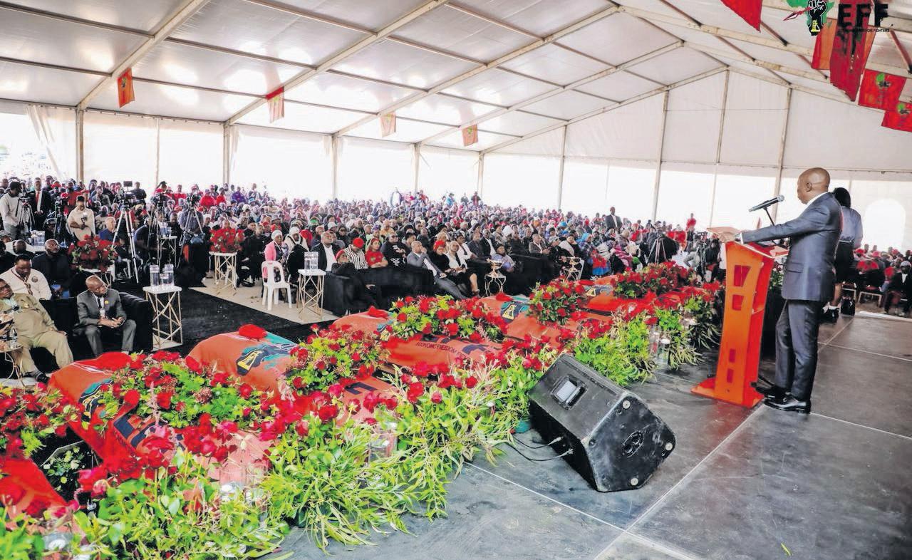 Malema pledges homes for victims' families