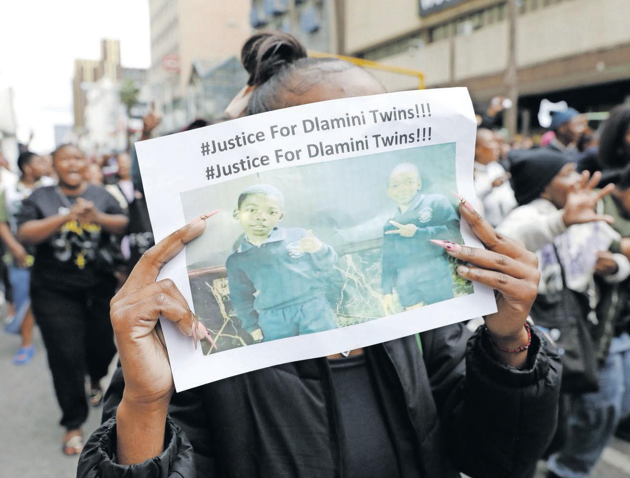 Durban CBD marchers demand justice for Dlamini twins