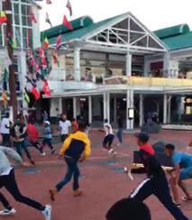 Mall out to catch brawlers