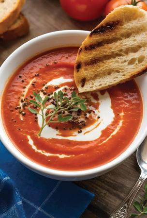 STARTER - ROASTED RED PEPPER & TOMATO SOUP
