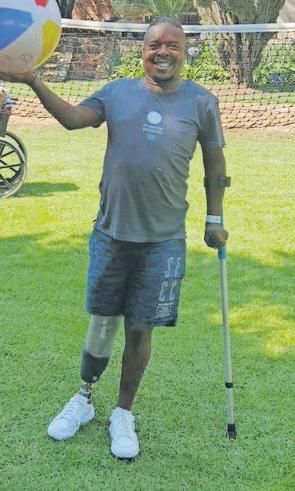 Father defies odds to walk again with prosthetic leg after mining accident