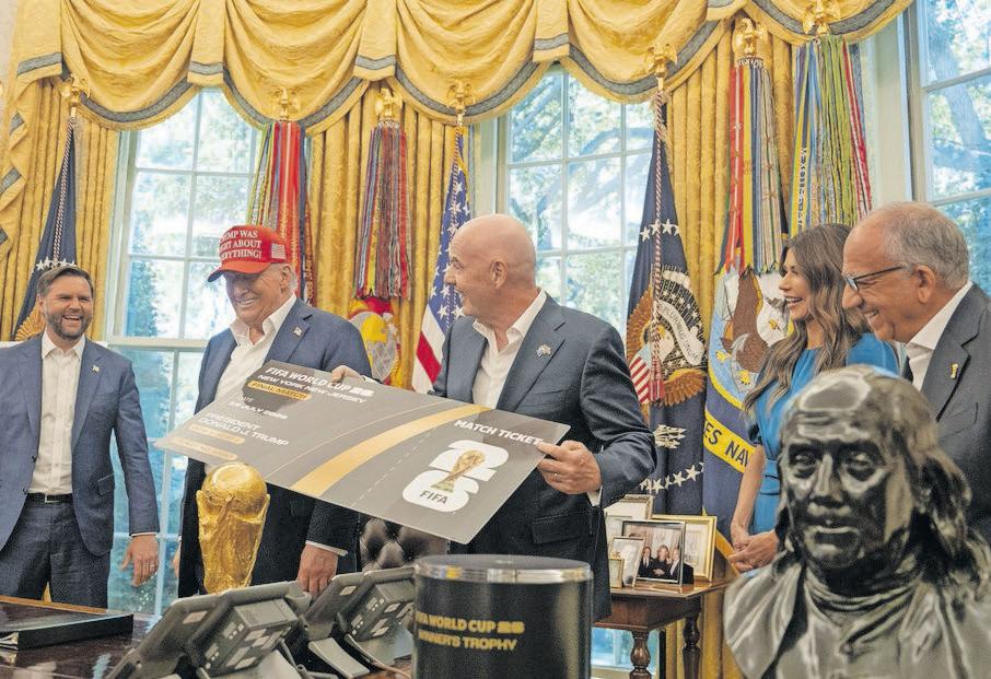 Political theatre as Trump tipped to win Fifa Peace Prize