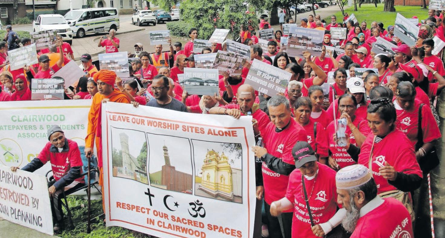 COURT CHALLENGE LOOMS Clairwood residents protest against logistics park proposal