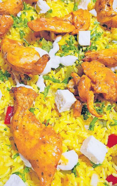 Spicy Chicken Strips and Rice