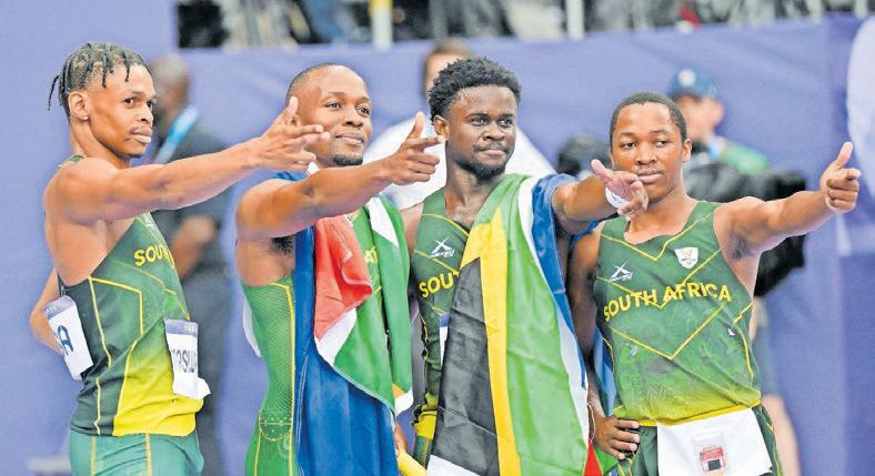 Akani Simbine leading next SA generation at World Relays