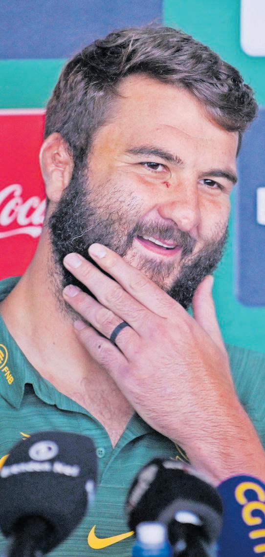 Good to be back with the Boks, says De Jager
