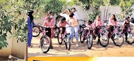Taapsee Pannu gifts bicycles to schoolgirls